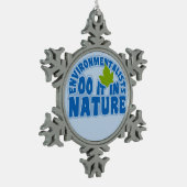 環境保護カスタムオーナメント スノーフレークピューターオーナメント (左)