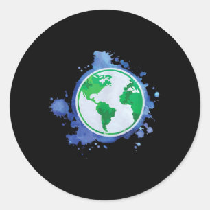 環境保護救地球惑星Recycli ラウンドシール