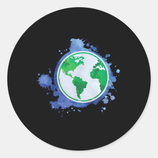 環境保護救地球惑星Recycli ラウンドシール (正面)