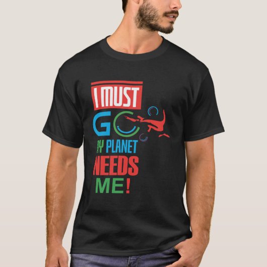 環境保護自然保護惑星 Tシャツ (正面)