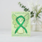 環境保護認識度リボンカード ポストカード (スタンド正面)