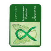 環境保護認識度リボン磁石 マグネット (縦)