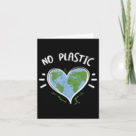 環境保護_ プラスチックフリー - 地球の日 カード (正面)