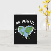 環境保護_ プラスチックフリー - 地球の日 カード (黄色い花)