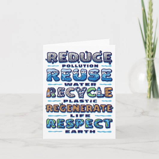 環境保護、環境保護減ら、 カード (正面)