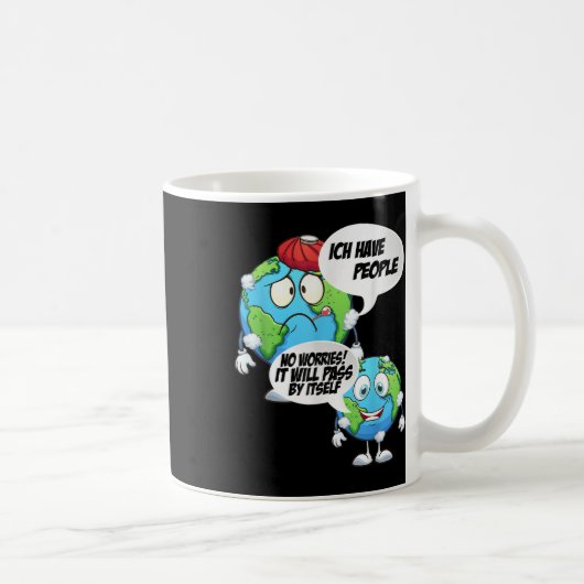 環境保護 病気 人々 地球 コーヒーマグカップ (右)