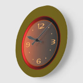 環境効果（緑、赤）照明効果 ラージ壁時計 (傾斜)