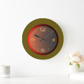 環境効果（緑、赤）照明効果 ラージ壁時計 (ホーム)