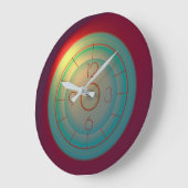 環境効果(Atmospheric Green Red Light)エフェクト>おもしろいクロック ラージ壁時計 (傾斜)