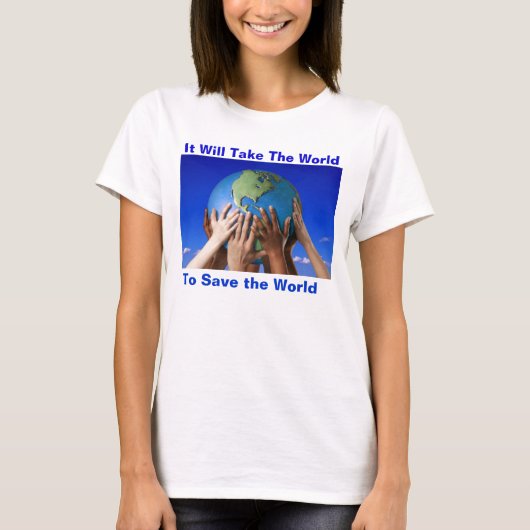 環境問題のTシャツの保存世界 Tシャツ (正面)