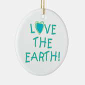 環境地球を愛して下さい セラミックオーナメント (右)