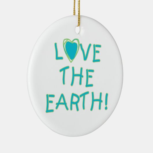 環境地球を愛して下さい セラミックオーナメント (右)