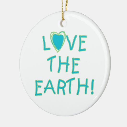 環境地球を愛して下さい セラミックオーナメント (左)