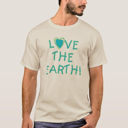 環境地球を愛して下さい Tシャツ (正面)