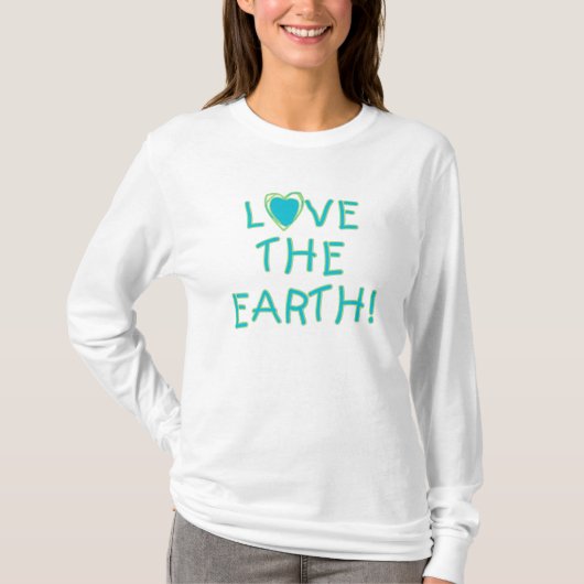 環境地球を愛して下さい Tシャツ (正面)