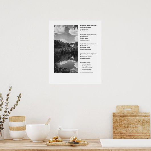 環境地球日のポス感動的ター ポスター (キッチン)