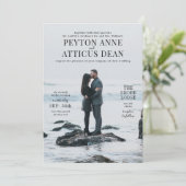 環境垂直方向の写真結婚式招待状 招待状 (スタンド正面)