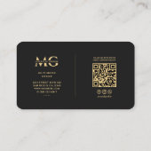環境技モダン術者モノグラムブラック 名刺 (裏面)