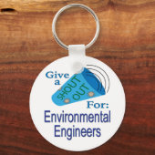 環境技術者に声を掛ける キーホルダー (正面)