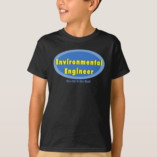 環境技術者ブルーオーバル Tシャツ (正面)