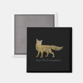 環境救キツネシルエット環境 マグネット (正面/裏面)