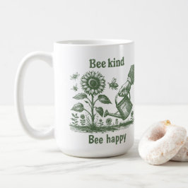 環境教育者のための「Bee Kind Bee Happy」 コーヒーマグカップ