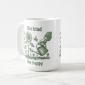 環境教育者のための「Bee Kind Bee Happy」 コーヒーマグカップ (正面左)