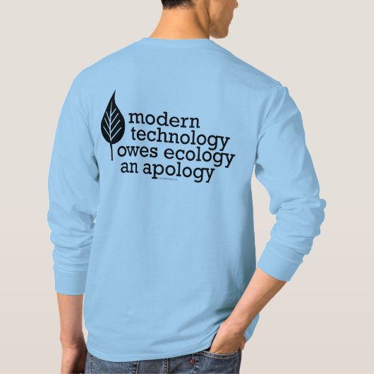 環境生態学ことわざ Tシャツ (裏面)