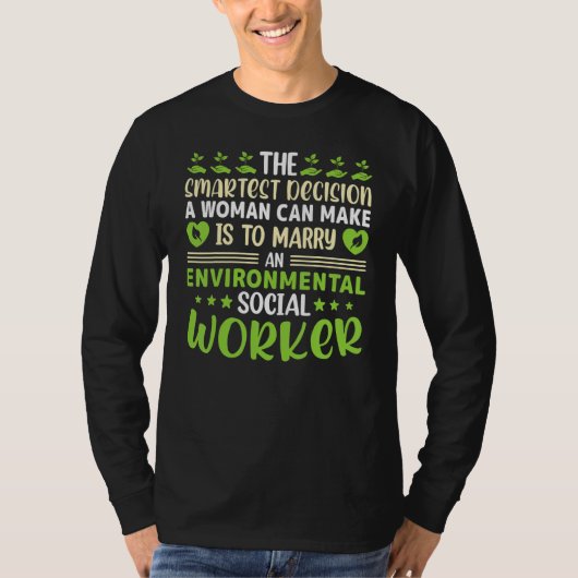 環境社会福祉士職業環境 Tシャツ (正面)