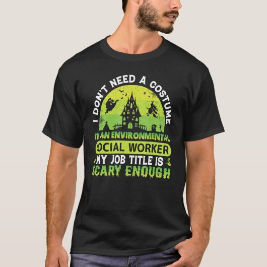 環境社会福祉士職業環境 Tシャツ (正面)