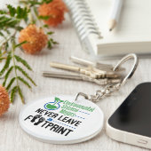 環境科学の専攻は決して足跡を離れ付けない キーホルダー (正面右)