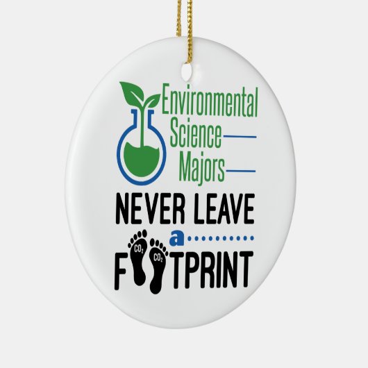 環境科学の専攻は決して足跡を離れ付けない セラミックオーナメント (右)