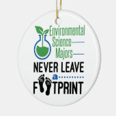 環境科学の専攻は決して足跡を離れ付けない セラミックオーナメント (左)