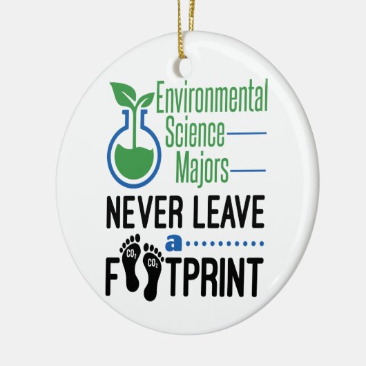 環境科学の専攻は決して足跡を離れ付けない セラミックオーナメント (左)