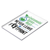 環境科学の専攻は決して足跡を離れ付けない ノートブック (左側)