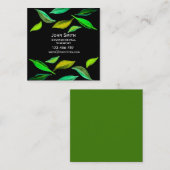 環境科学モダン者葉デザイン スクエア名刺 (正面/裏面)