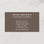 環境科学者生態学エコグリーン 名刺 (裏面)