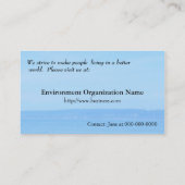 環境科学、青空、海辺 名刺 (裏面)