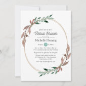 環境素朴に優しい仮想ベビーまたはブライダルシャワー 招待状 (正面)