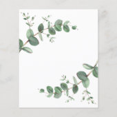 環境結婚に配慮したユーカリの招待 チラシ (裏面)