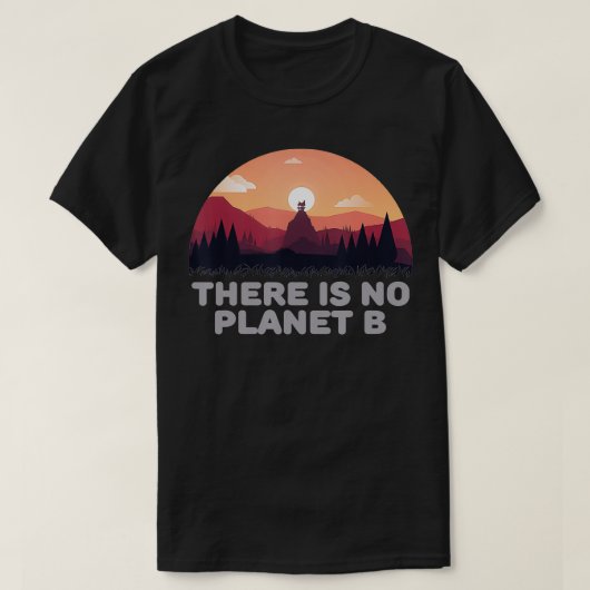 環境耳に惑星B救がない救。 Tシャツ (デザイン正面)