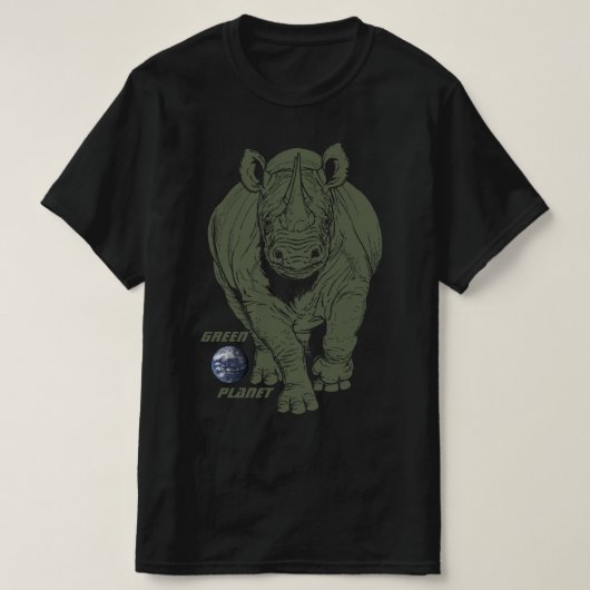環境認識度グリーンプラネット Tシャツ (デザイン正面)