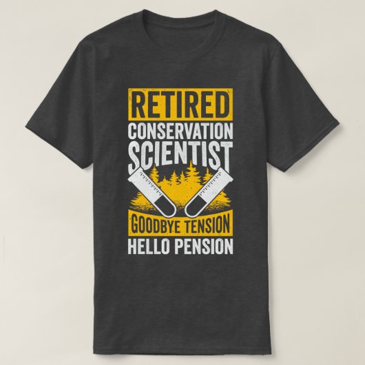 環境退職した科学者ギフト Tシャツ (デザイン正面)