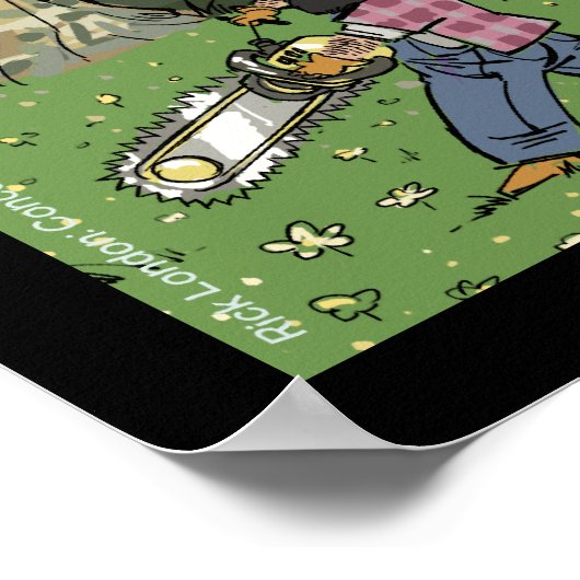 環境:上向き移動樹のポスおもしろいター ポスター (角)