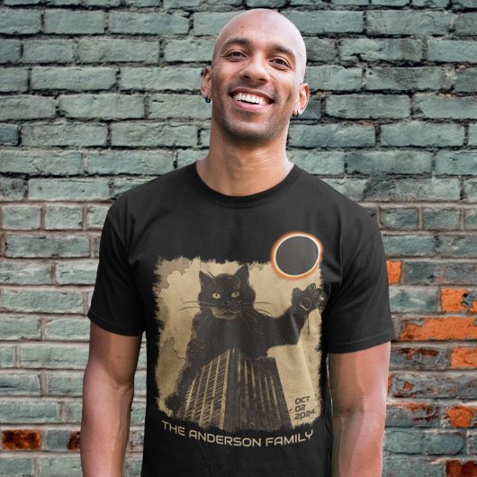環状おもしろい太陽のEclipse Cat 2024年10月2日 Tシャツ