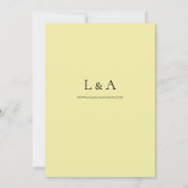 環状の熱帯ハワイアン結婚フローラ – 黄色 招待状 (裏面)