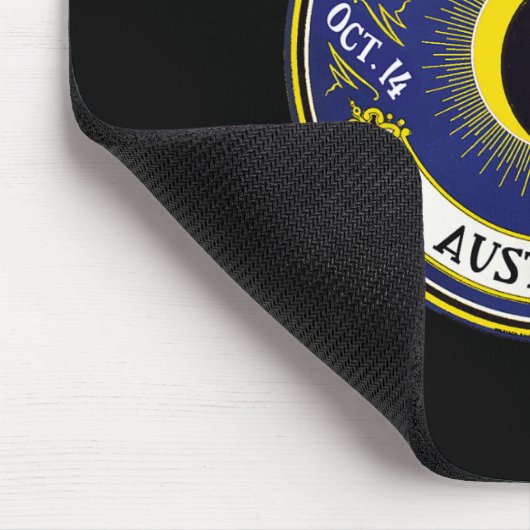 環状太陽の日食オースティンテキサス州ファミリートラベルT マウスパッド (コーナー)