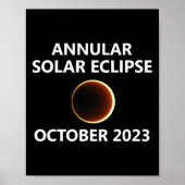 環状太陽の日食10月14日ネバダコローラ ポスター (正面)