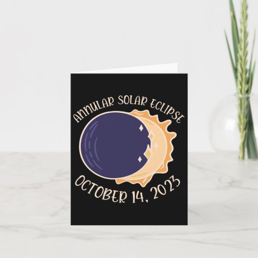 環状太陽の日食10月14日 カード (正面)