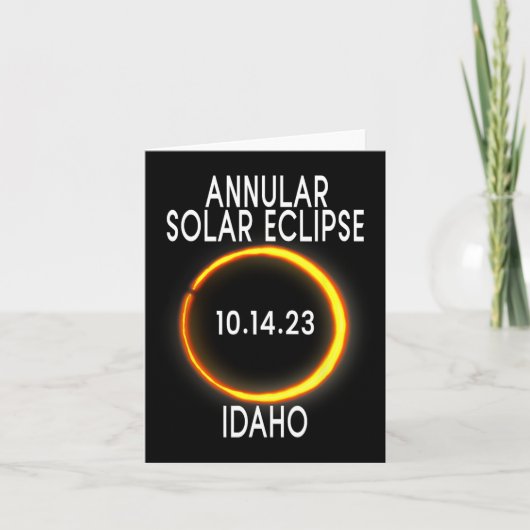 環状太陽のEclipse T – アイダホ カード (正面)